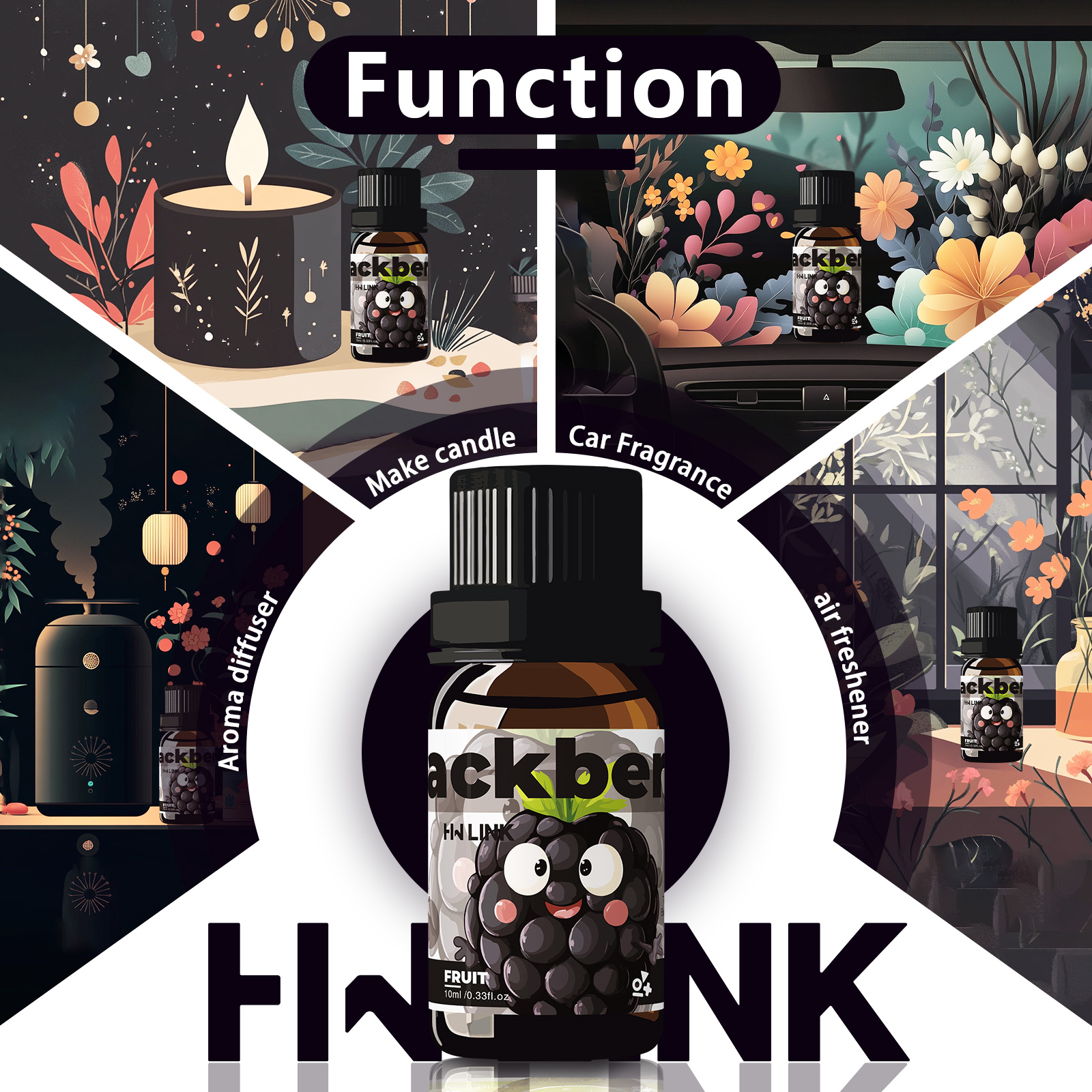 Blackberry Essential Oil Black - Perfume Fragrance Diffuser のレビューと価格