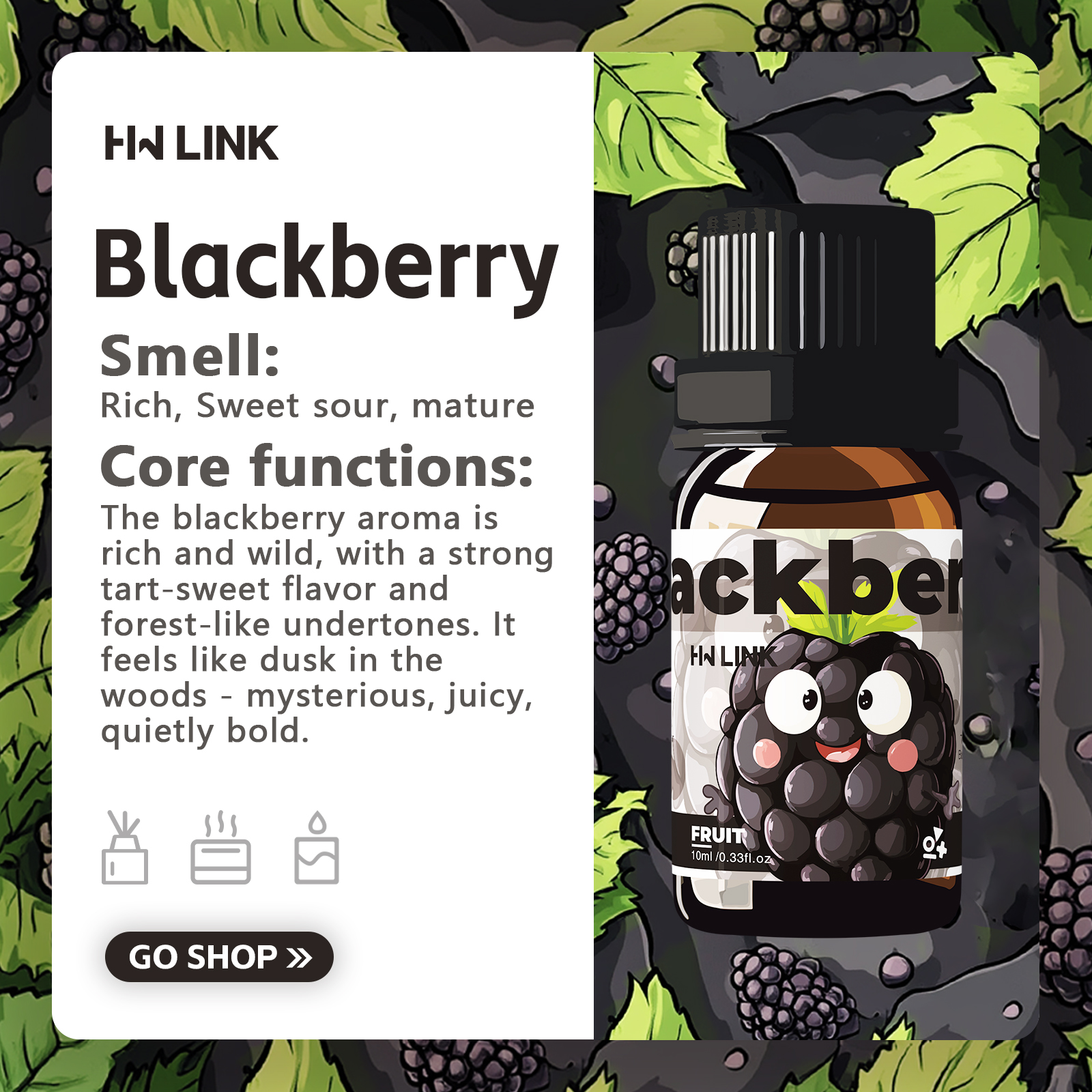 Blackberry Essential Oil Black - Perfume Fragrance Diffuser のレビューと価格