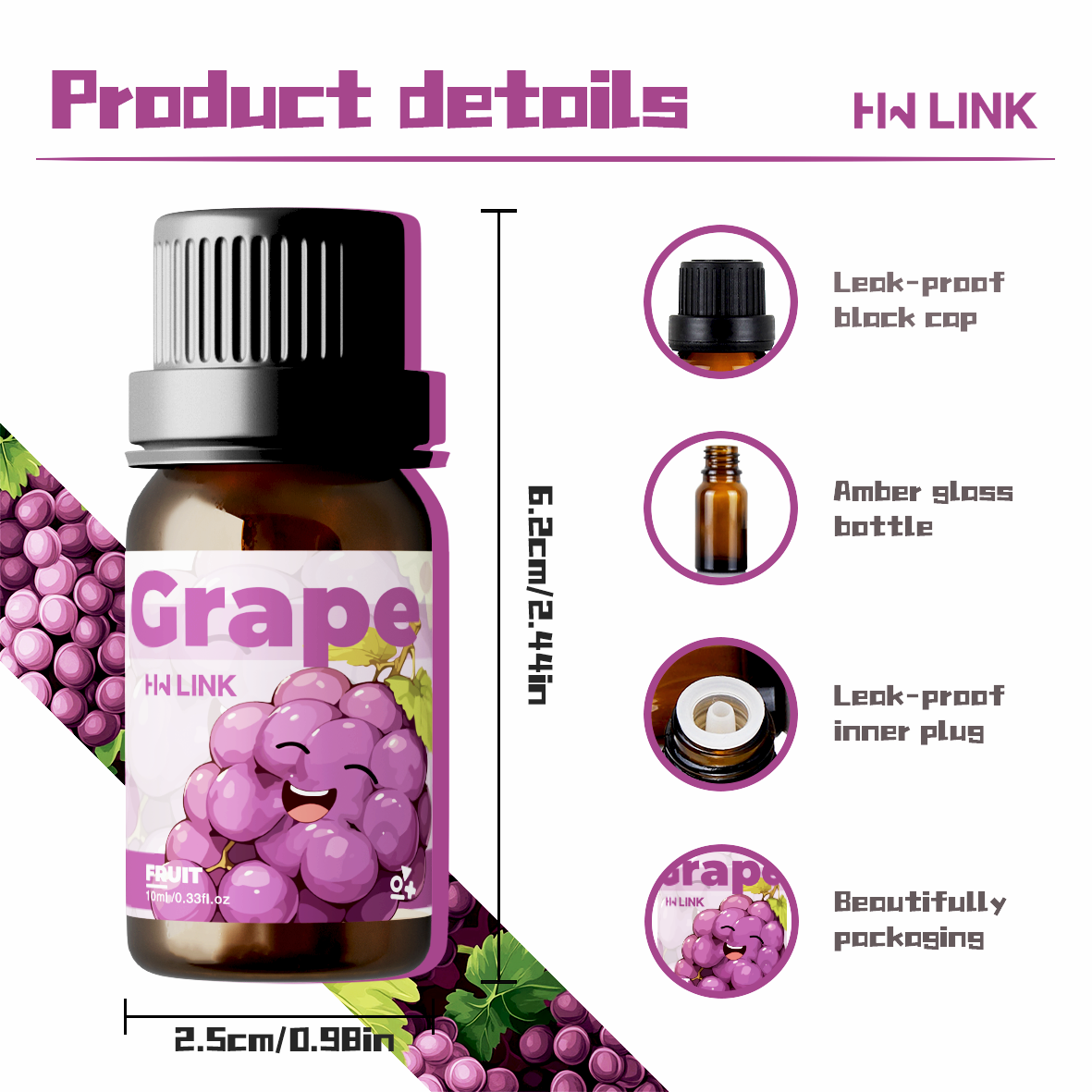 Grape Essential Oil 10ml Perfu - Perfume Fragrance Diffuser のレビューと価格