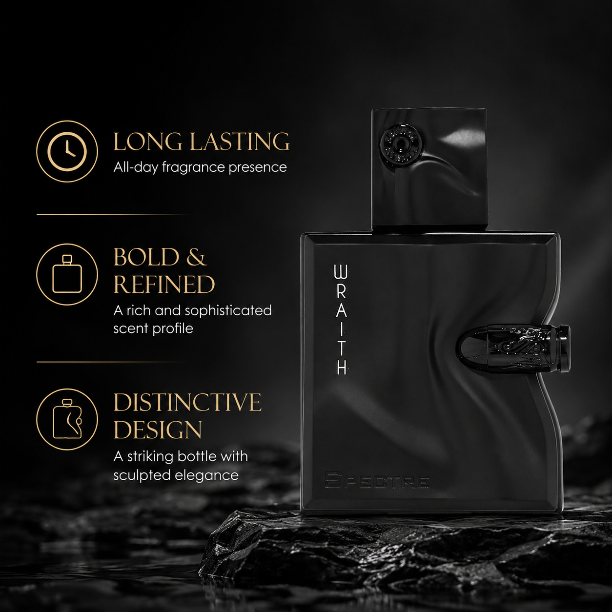 Sculpted Black Bottle Men Eau  - Perfume Fragrance Bottle のレビューと価格