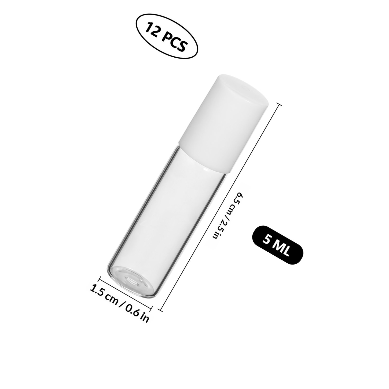 12Pcs 5Ml Glass Essential Oil  - On Perfume & Fragrance Kota Bogor のレビューと価格